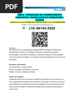 Mapa - Produção Do Conhecimento Científico, Tecnológico e Disrupção - 53/2023