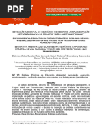 Educação Ambiental No Semi-Árido Nordestino - A Implementação de Farmárcia Viva Do Projeto "Mãos Que Transformam"