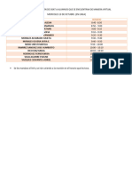 Horario y Actividades de La Semana