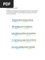 La Oración Analisis Sintáctico