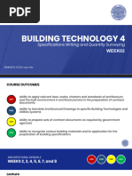 Building Technology 4 Week 2