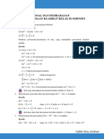 Soal Dan Pembahasan Bab Persamaan Kuadra