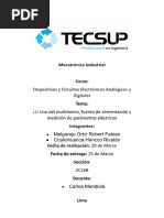 L1 - Uso Del Multímetro, Fuente de Alimentación y Medición de Parámetros Eléctricos
