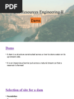 Water Resources Engineering II Dams