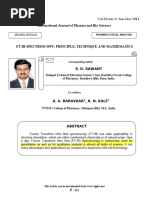 Ft-Ir Spectroscopy Principle, Technique and Mathematics