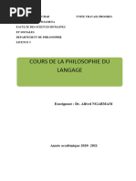 La Philosophie Du Langage L1