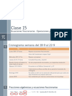 Clase 15 Ecuaciones Fraccionarias