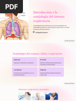 Introducción A La Semiología Del Sistema Respiratorio: by Nayely Camones