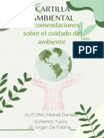 Documento A4 Portada Reporte Final Impacto Ambiental Verde Orgánico Simple