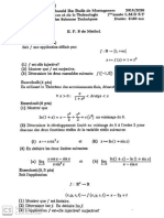 Sujet Et Corrigé de L'examen Math 1 st1 Univ Mostaganem 2020