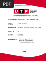 Examen Final de Problemas y Desafíos en El Peru Actual