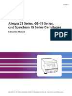 Beckman Allegra 21 Series, GS-15 Series, Spinchron 15 Series Centrifuges Instruction Manual