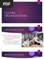 2.3 Definción de Cultura Organizacional 2.4 Cambio Cultural