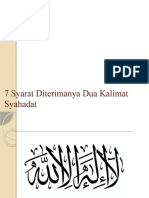 7 Syarat Diterimanya Dua Kalimat Syahadat