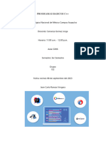 Programas Basicos C++ Jean Carlo Ronces Vergara