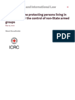 Armed Groups and International Law - The Legal Regime Protecting Persons Living in Territory Under The Control of Non-State Armed Groups