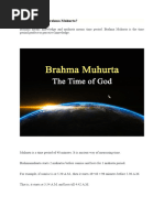 How To Calculate Brahma Muhurta