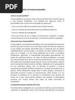 Texto Sobre Psicoanal y Terapia Psicoanalitica