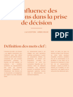 L'influence Des Émotions Dans La Prise de Décision