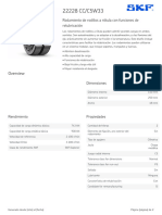 SKF 22228 CC - C5W33 Specification