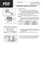 Inspeccionar Y Calibrar Anillos Del Piston: 1. Limpie El Pistón