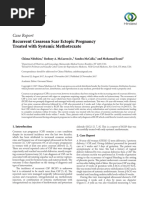 Case Report: Recurrent Cesarean Scar Ectopic Pregnancy Treated With Systemic Methotrexate