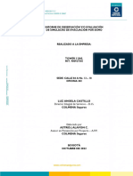 Informe de Observación y o Evaluación de Simulacro Oct 2022