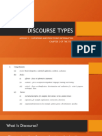 DISCOURSE TYPES Module 1