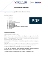 Experimentos Corrosão - Docx - Documentos Google