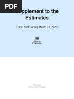 2022 Supplement To The Estimates