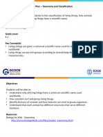 TaxonomyAndClassification GradesK 2