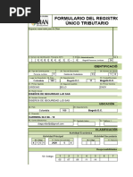 Formulario Del Registro Único Tributario: Espacio Reservado para La Dian