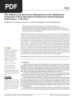 01.the Influence of The Process Parameters On The Mechanical Properties of PLA Specimens Produced by FFF