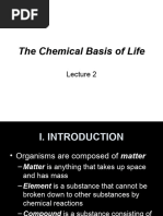 Lecture 2 The Chemical Basis of Life