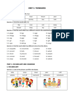 Luyện tập Tiếng Anh 8 Unit 3