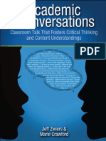 Academic Conversations Classroom Talk That Fosters Critical Thinking and Content Understandings by Crawford, MarieZwiers, Jeff