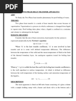 Study of Two Phase Heat Transfer.