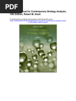 Solution Manual For Contemporary Strategy Analysis 10th Edition Robert M Grant