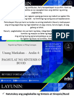 Pagsulat NG Filipino Sa Piling Larangan Week 4 Pagsulat NG Sintesis o Buod