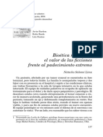 2012 (Lima) Bioética Narrativa El Valor de Las Ficciones Frente Al Padecimiento Extremo