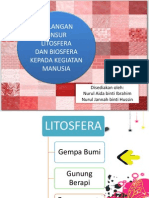 Unsur Litosfera & Biosfera Halangan Kegiatan Manusia