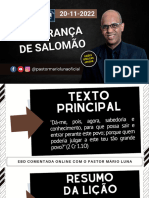 SLIDES - EBD - Lição 8 - (Jovens) - A Liderança de Salomão - 4 Trimestre 2022