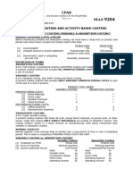 MAS 9204 Product Costing Activity-Based Costing (ABC)