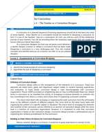 Module 4 Add The Teacher & The Curriculum 2020-2021