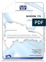 Nordom 775 Sistema de Gestion para La Igualdad de Genero