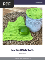 No Purl Dishcloth