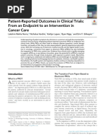 Patient Reported Outcomes in Clinical Trials From An 2023 Seminars in Radi