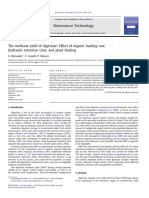 The Methane Yield of Digestate - Effect of Organic Loading Rate Hydraulic Retention Time and Plant Feeding