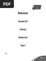 Chemistry Paper 3 SL Markscheme