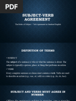 Subject Verb Agreement